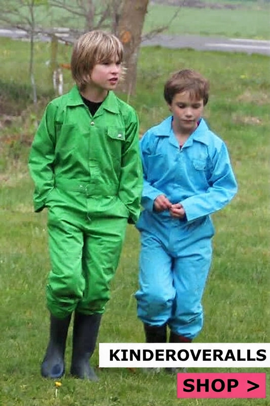 Blauwe Kinderoveralls met geborduurde naam