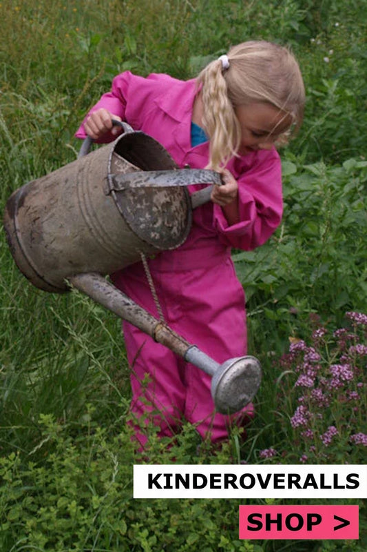 Roze Kinderoveralls met geborduurde naam + print