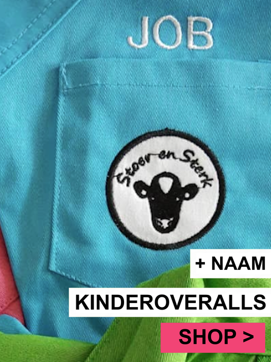 Blauwe Kinderoveralls met geborduurde naam