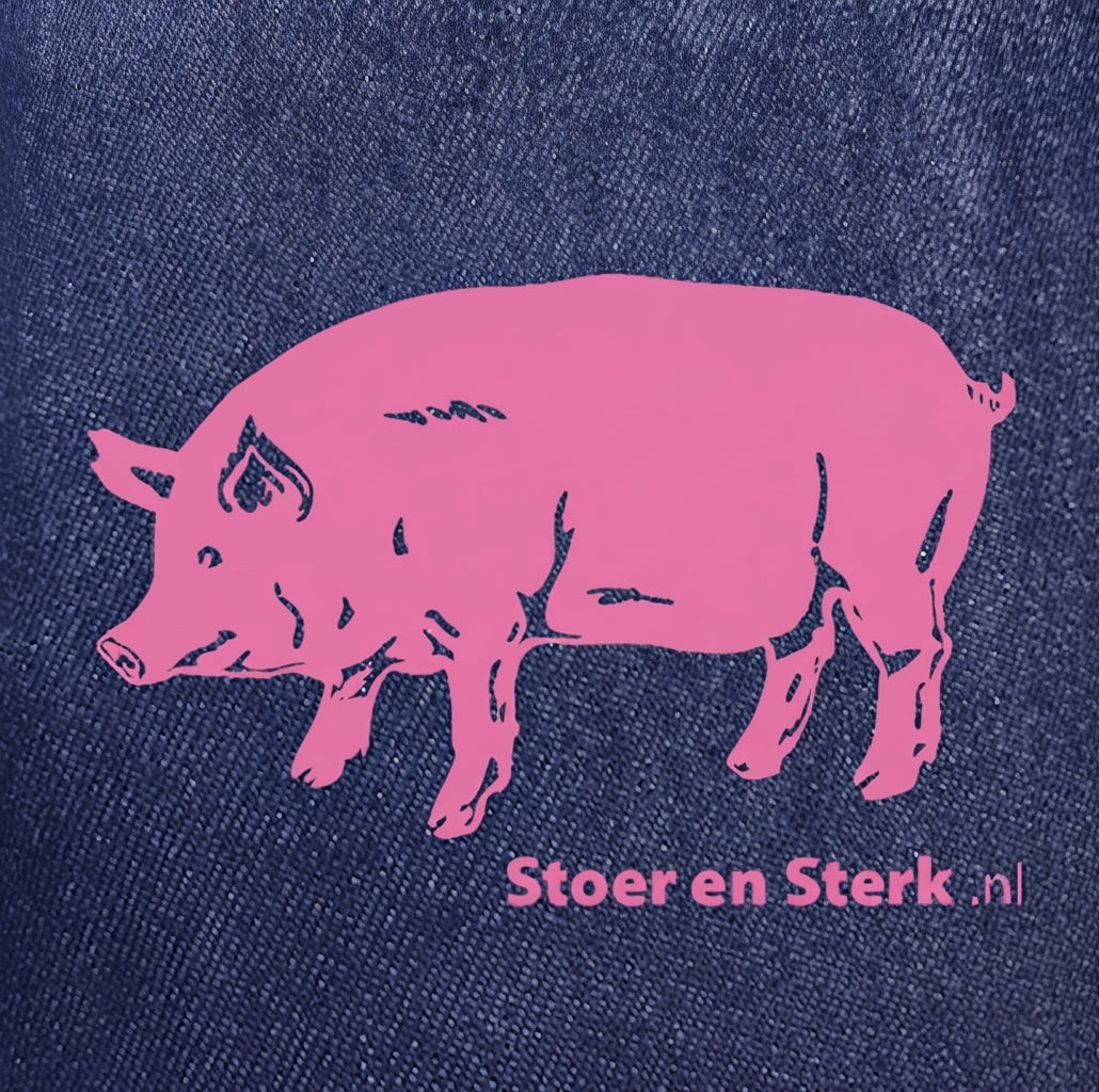 Jeansoverall met print volwassenen
