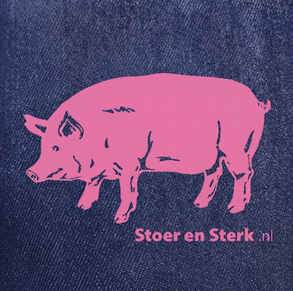 Jeansoverall met print volwassenen
