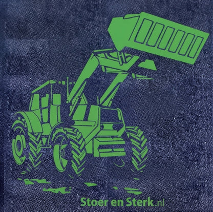 Jeansoverall met print volwassenen