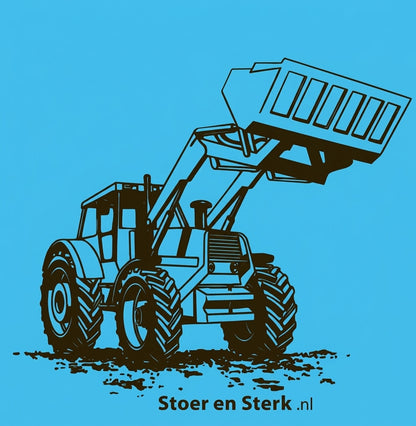 Blauwe Kinderoveralls met geborduurde naam + print