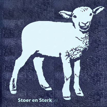 Jeansoverall met print volwassenen