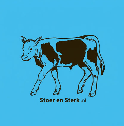Blauwe Kinderoveralls met geborduurde naam + print