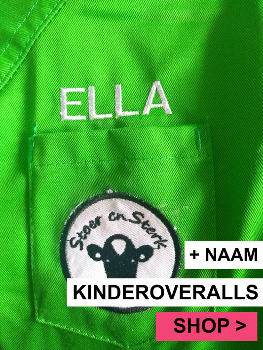 Groene Kinderoveralls met geborduurde naam