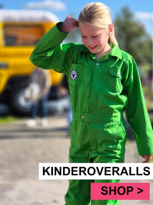 Groene Kinderoveralls zonder print
