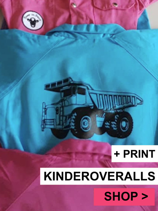 Blauwe Kinderoveralls met print