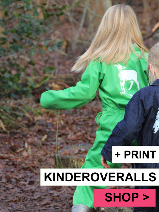 Groene Kinderoveralls met print