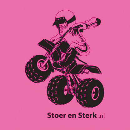 Roze Kinderoveralls met geborduurde naam + print