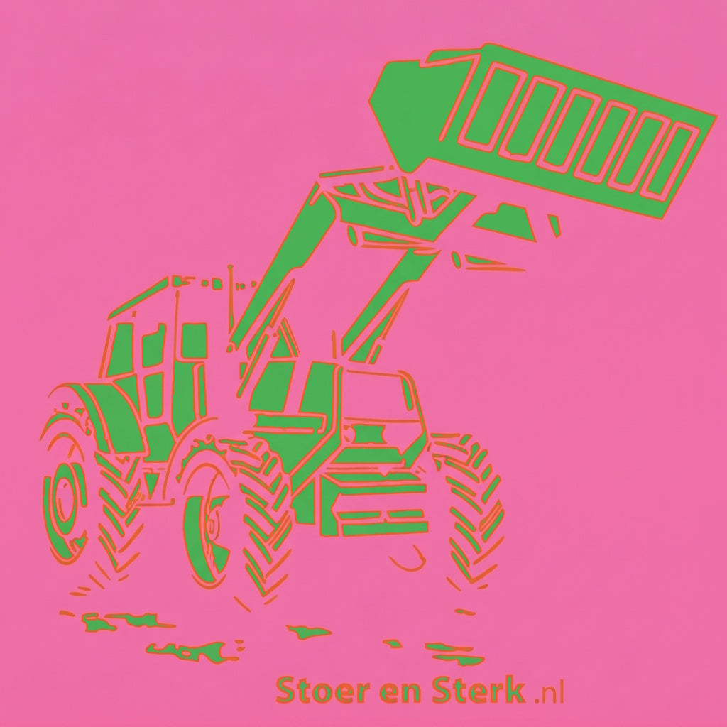 Roze Kinderoveralls met geborduurde naam + print