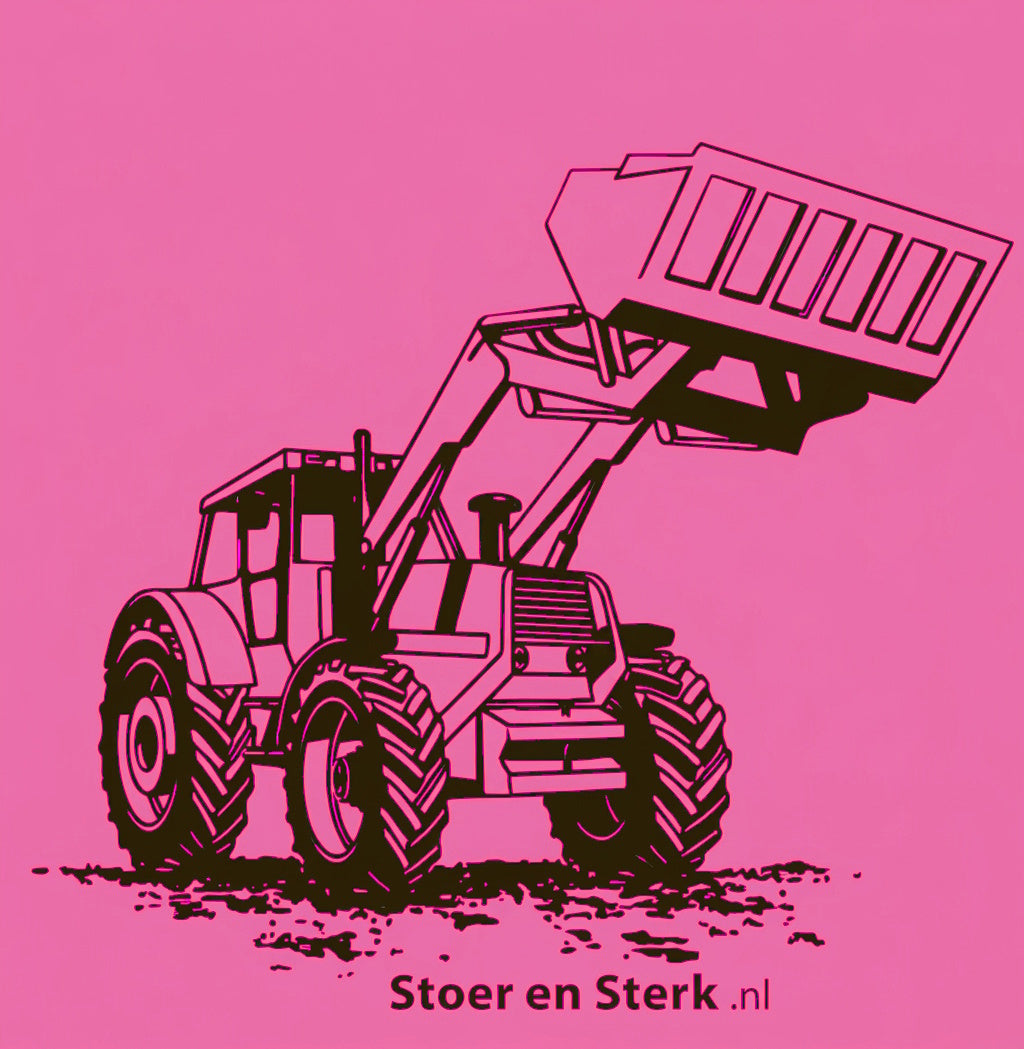 Roze Kinderoveralls met geborduurde naam + print