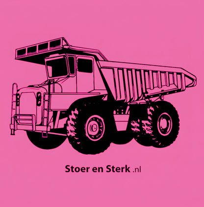 Roze Kinderoveralls met geborduurde naam + print