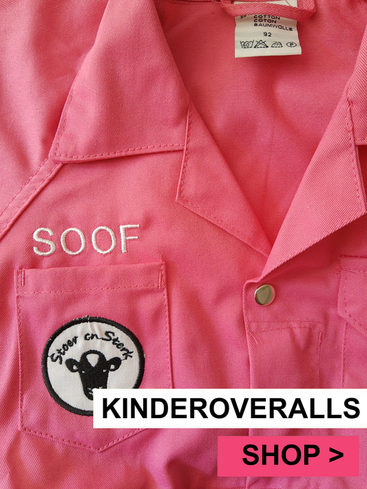Roze Kinderoveralls met geborduurde naam
