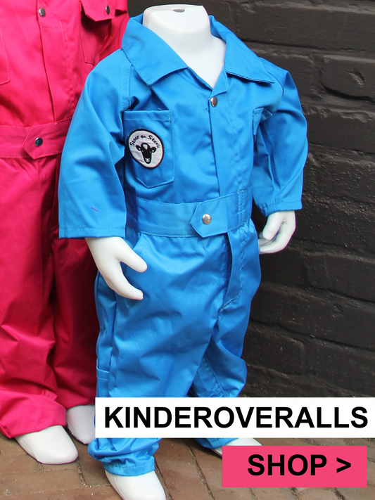 Blauwe Kinderoveralls zonder print