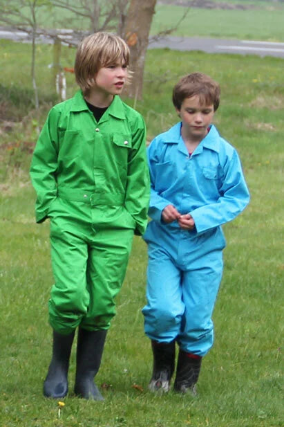 Groene Kinderoveralls zonder print