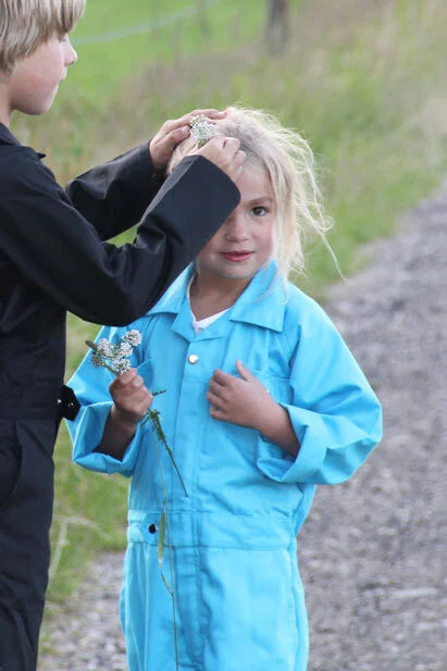 Blauwe Kinderoveralls met print