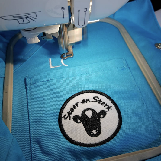 Blauwe Kinderoveralls met geborduurde naam