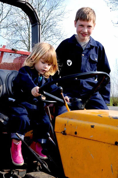 Jeansoverall met print volwassenen