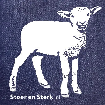 Jeansoverall met print volwassenen