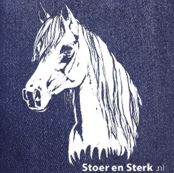 Jeansoverall met print volwassenen