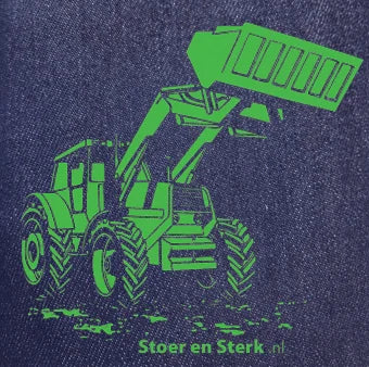 Jeansoverall met print volwassenen