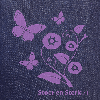 Jeansoverall met print volwassenen