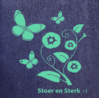 Jeansoverall met print volwassenen
