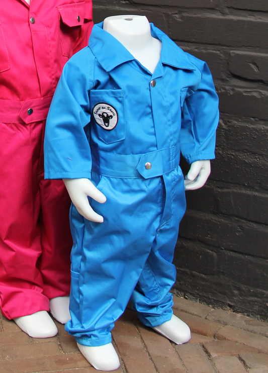 Blauwe Kinderoveralls met print